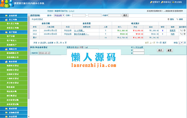 ASP国旅通用旅行社内部OA办公系统源码插图