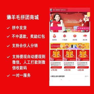 小程序 薅羊毛拼团商城2.2.8破解免授权+前端插图