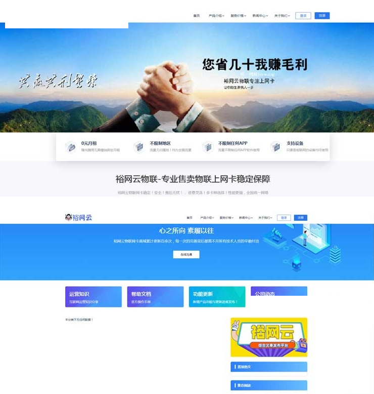 流量卡网站源码 带后台文章系统+网站SEO优化插图