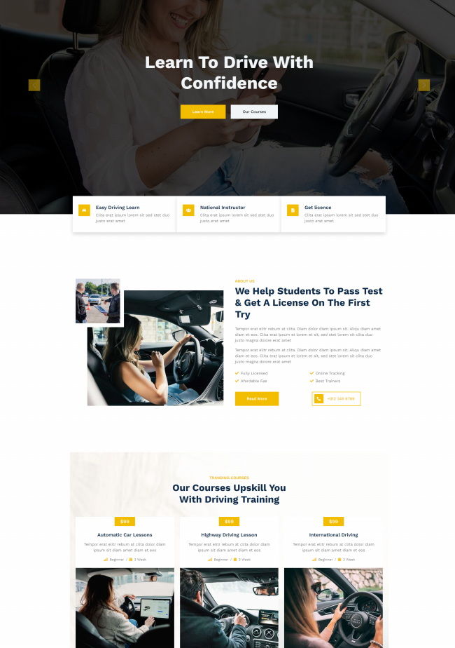 DM建站系统驾校培训机构HTML5网站模板 v1.6插图
