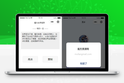 亲测舔狗日记|土味情话|每日一言三合一小程序源码 语录小程序+安装教程